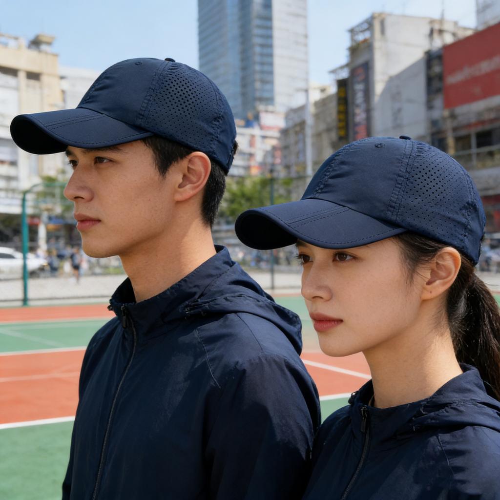 Summer New Quick-dry Three-fold Baseball Cap, Lightweight Perforated Plain Visor Cap, Stylish Sun Hat
