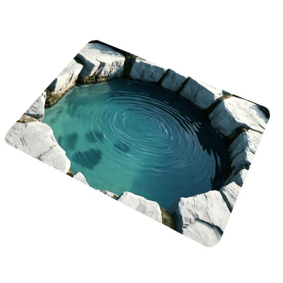 3D Optical Illusion Floor Mat Realistic Hole Door Mat for Living Room And Entry Area Non-Slip Soft Pet-Friendly Rug Interactive Visual Effect Carpet