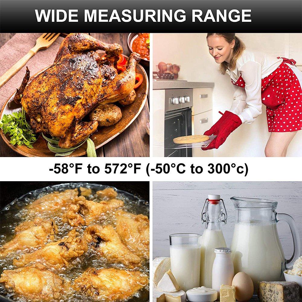 Instant Read Digital Thermometer Food For Kitchen Oven Grill Smoker