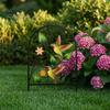 Hinterhof Blumenbeet Begrenzung Gartenzaun Tierbarriere, Schmetterling Floral Metalldraht Panel Begrenzung, Gebogenes Dekoratives Panel, Barriere für Hunde, Kaninchen,