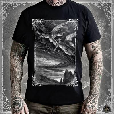 Paradise Lost T-Shirt - Tafel IV | Gustave Doré / John Milton | Gothic Apparel Engel Langarm-T-Shirt