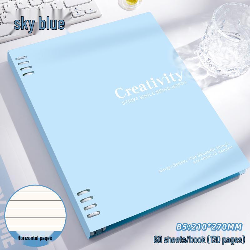Morandi Color-Blocked B5 Notebook: Vibrant Design, Thick Pages, Versatile for Students