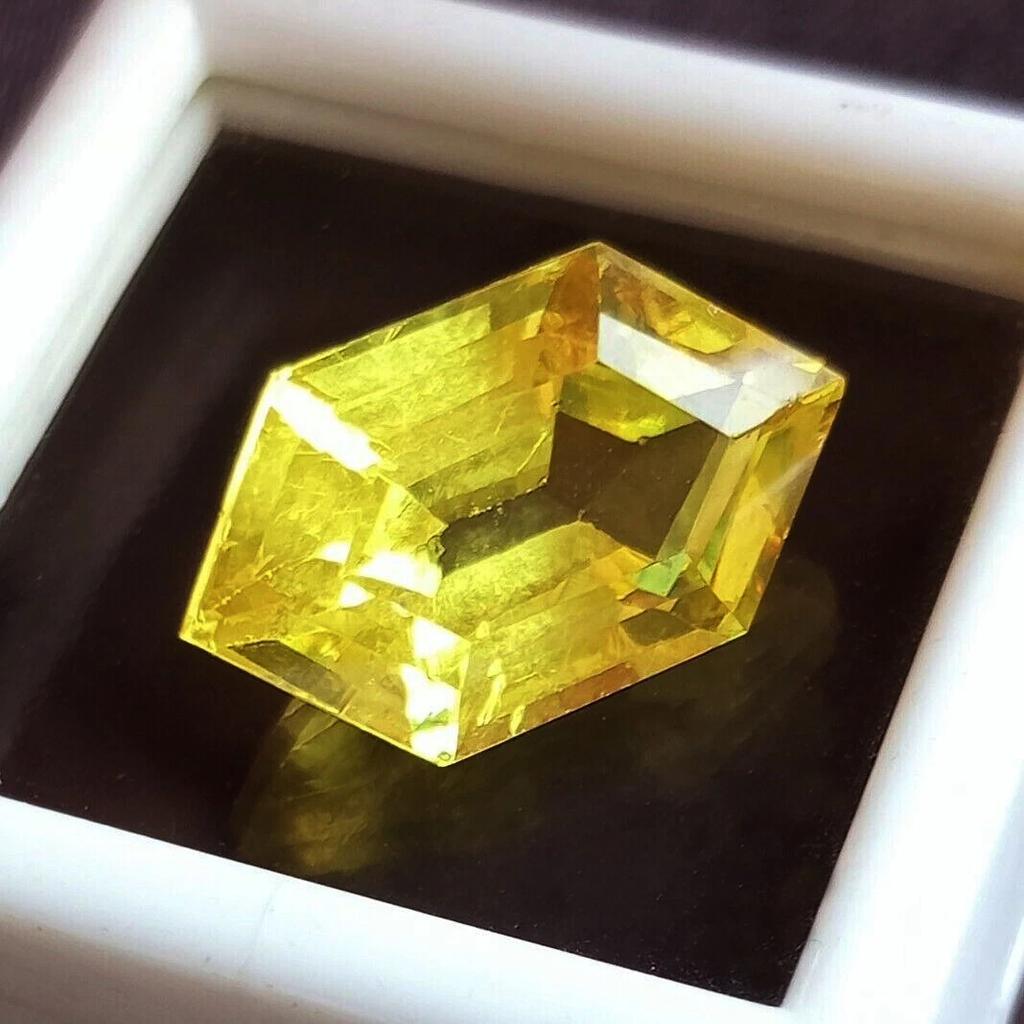 8-10 Ct Natural Yellow Sapphire Fancy Hexagon Fabulous Certified Loose Gemstone