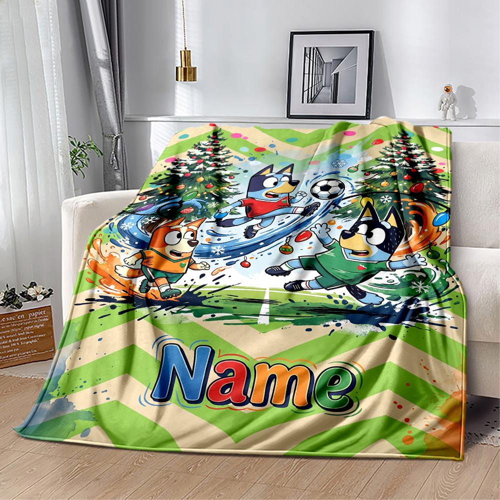 Soccer Fun All Customize Your Name Blanket Cozy Personalized Blanket Comfortable for Bedding Picnics Home Decor Office Chair All-Season Use