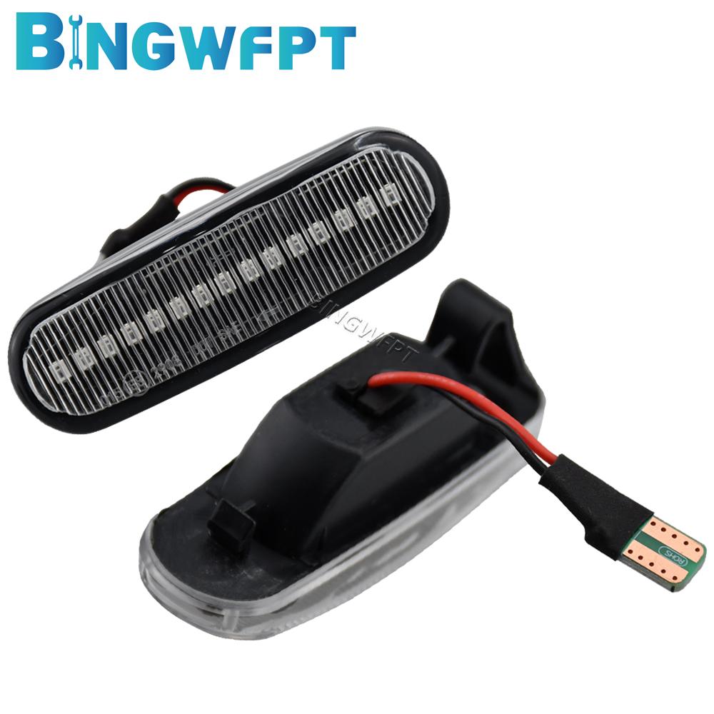 1Pair For Fiat Panda Punto Evo Stilo Qubo For Peugeot Citroen Lancia Musa 350 Dynamic LED Side Marker Light Turn Signal Lamp