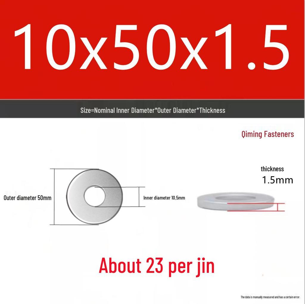 4.8 Grade Galvanized Iron Flat Washer M3-M40 Oversized Metal Screw Gasket Washer