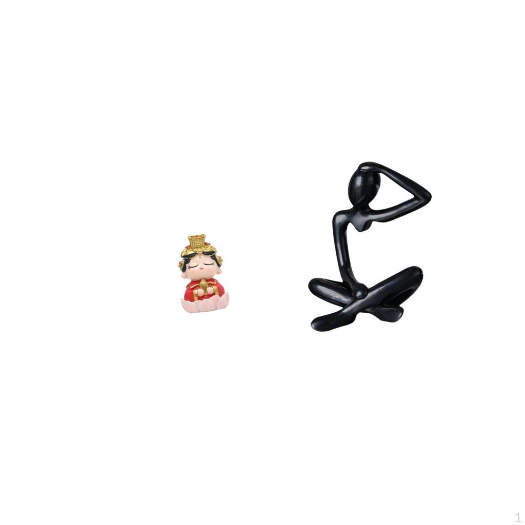 Resin Thinker Mother Abstract Statue Decorative Figurine Collectible Modern Sculpture Tabletop