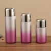 Gradient Color Titanium-Coated Thermos Cup with Portable Double-Drink Feature