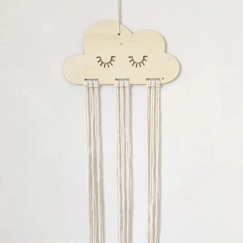 1SET Massivholz Wolken Modell Schmuck Haarnadel Schleife Aufbewahrungswerkzeug