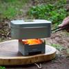 Foldable Solid Fuel Stove Set Ultralight Mini Folding Stove Camping Stove  Hiking Cooking Equipment