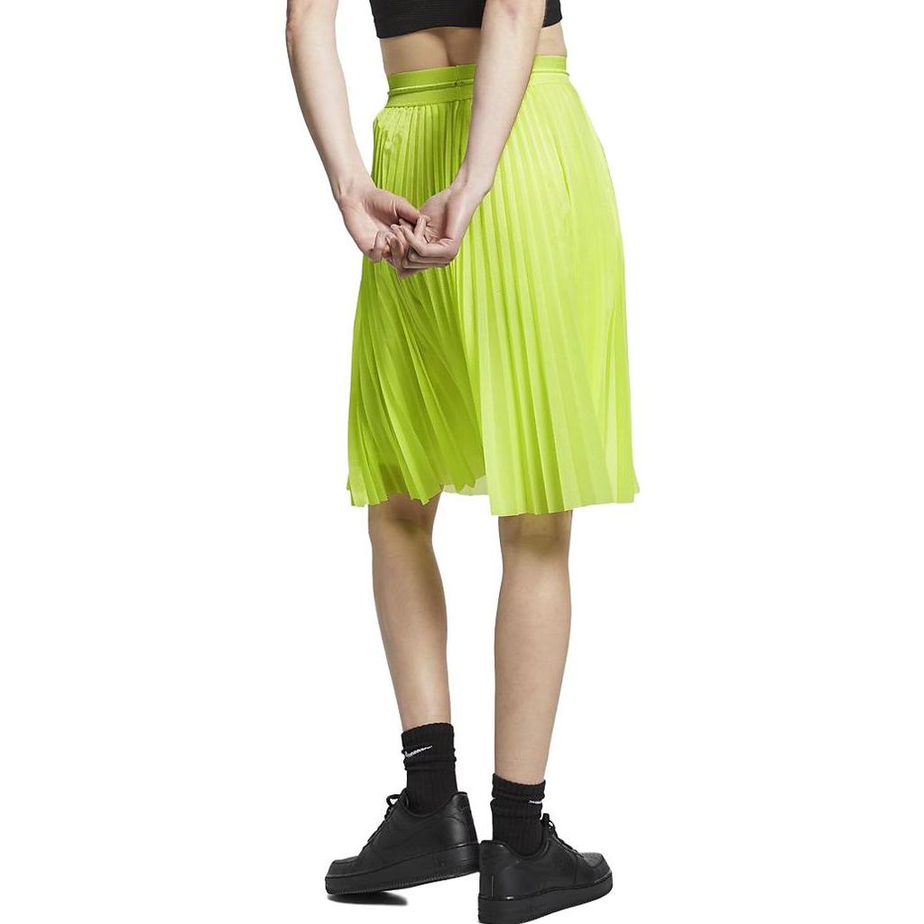 Nike Lab Collection Einfarbiger Plissee-Sport-Freizeitrock Damenröcke Fluoreszierend-Gelb AV8286-716