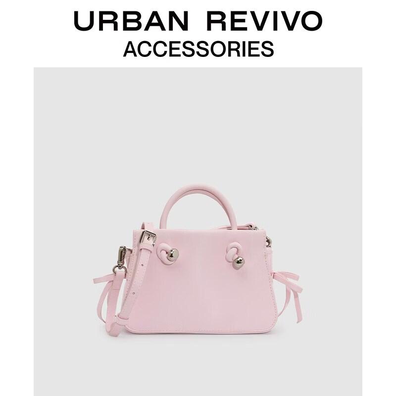 URBAN REVIVO Women s Pastel Bow Crossbody Handbag One Size