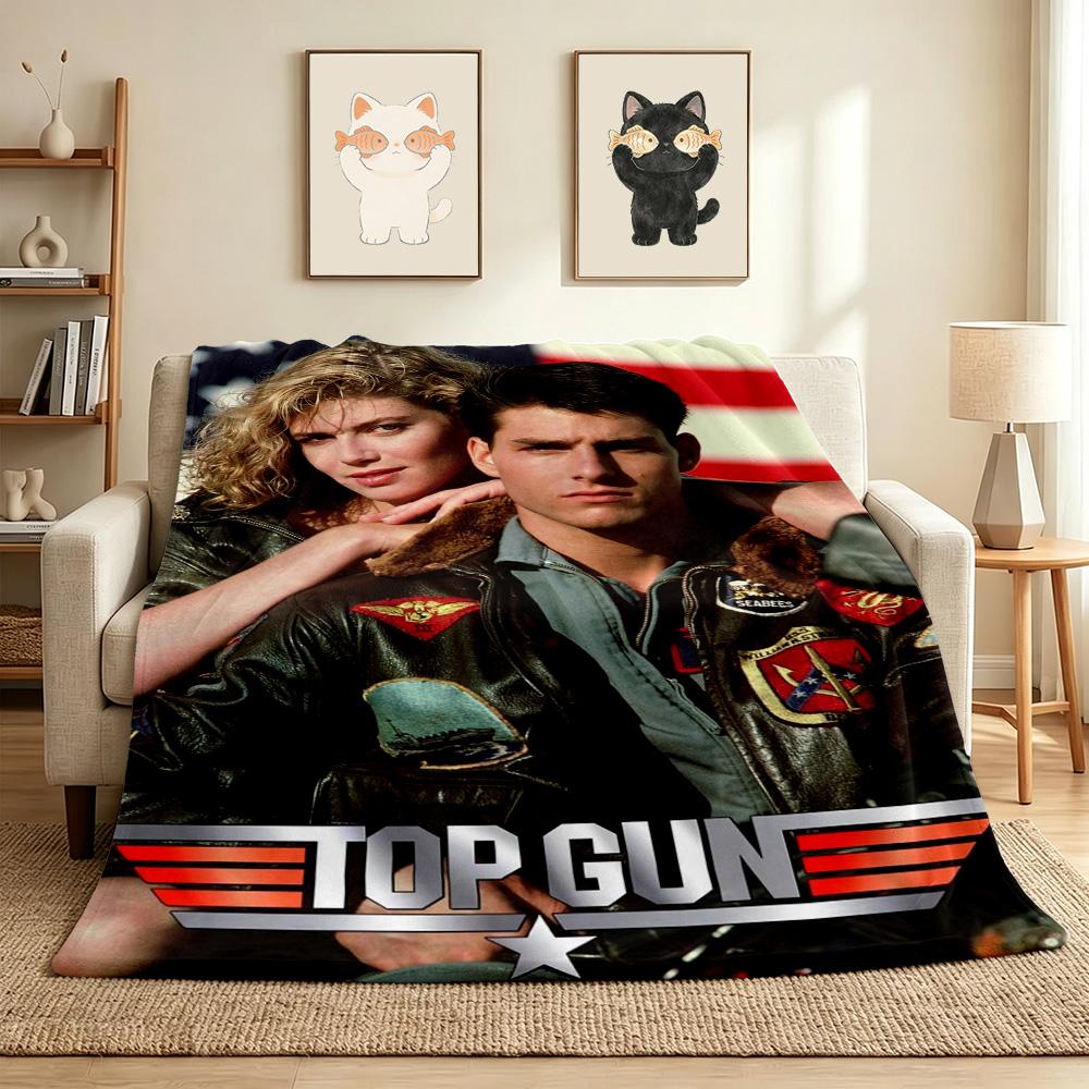 Top Gun Flannel Blanket Throw Blanket Soft Warm Sofa Bed Camping Car home Decor Unique Christmas Gift C930178