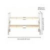 Two-Tier Storage Rack Easy to Clean Stainless Steel Two-Level Kitchen Shelf