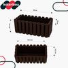Flowerpot Balcony Terrace Box with Hooks Irrigation System Brown 40cm
