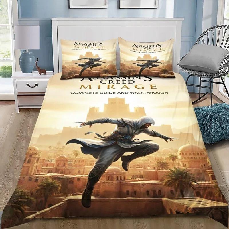 Multi Styles Assassin Creed Duvet Cover PillowcaseBedding Set Adult Boys Girls Bedroom Decoration Kids Gift Single Double Size