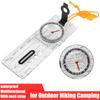 Compass Map Scale Ruler Folding Survival Waterproof Multifunctional for Outdoor Hiking Camping Survival Guiding Tool