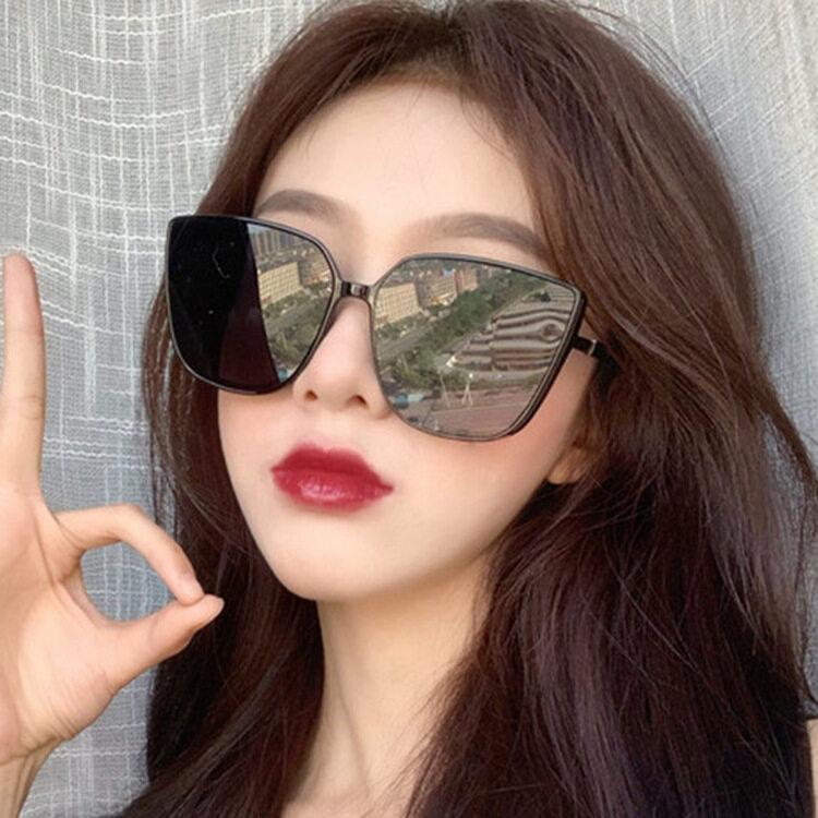 New Box Face-Lift Sunglasses Female Trend Net Red Same Style Retro Sunglasses Ladies Big Frame Glasses Women's Sunglasses