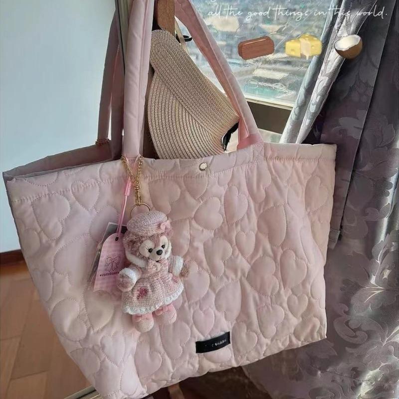 Love large-capacity tote bag, new down bag women's large-capacity OL commuting niche shoulder bag computer bag