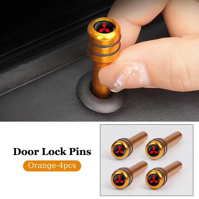 2/4pcs Aluminum Alloy Car Door Lock Pin Styling for Mitsubishi Mirage Lancer 9 10 ASX L200 Colt Pajero Outlander Eclipse