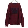 Long Sleeve Knit Sweat S Wine-red Men's Used