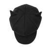 Cute Cat Ear Octagonal Hat, British Retro Wool Beret, Women's Solid Color Trendy Painter Hat