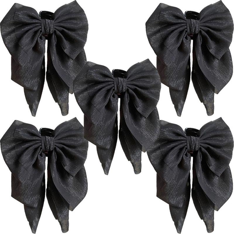 Large Bow Mesh Hair Claw Clips Hairpin Women Temperament Elegant Princess Hairpin Fashion Grab Clip Women Hair Accessories