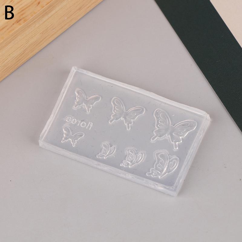 1Pc 3D Butterfly Diy Design Silicone Decorated Nail Art Templates Nails Mold Nail Manicure Art Mould Tools Decorations