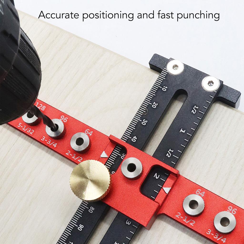 Handle Punch Locator Portable Knob Screws Punch Locator Accurate Positioning Aluminum Alloy for Woodworking for Cabinet