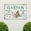 pc Personalized Vintage Garden Aluminum Sign x Inch D Flat Metal Decor Yard Farmhouse Wall Holiday Decoration Waterproof Fo