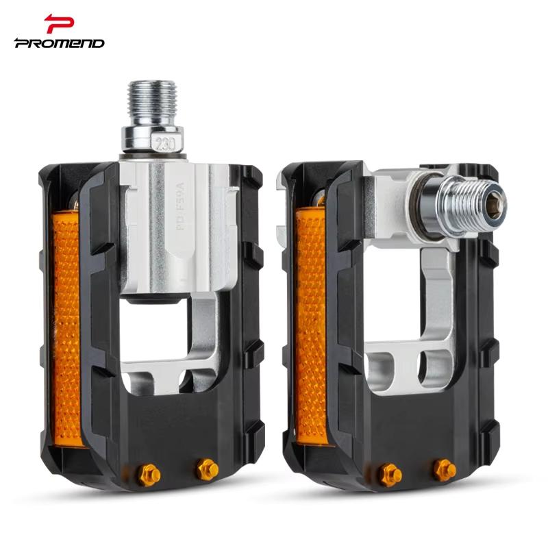 PROMEND Aluminum Alloy Folding Bike Pedals Detachable Anti-Slip Pins Universal for Mountain/Road/Folding/BMX Bikes Durable F59A