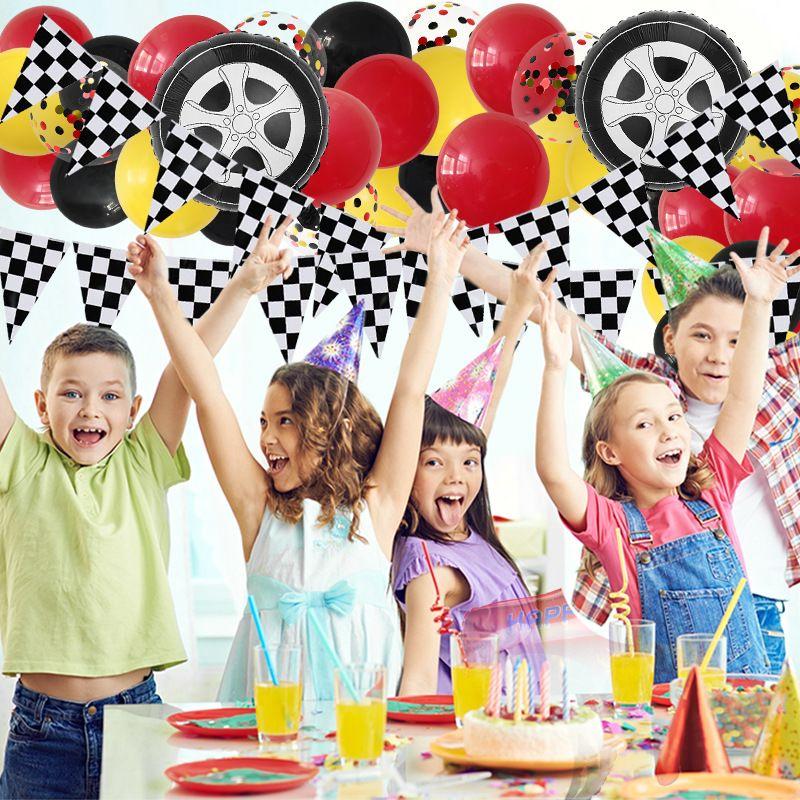 Racing-themed Party Balloon Set for Children's Birthday Party Decorations