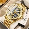 BINBOND Vintage Hollow-out Quartz Wristwatch For Men Luxury Luminous Waterproof Accurate Durable Men's Watch Casual Reloj