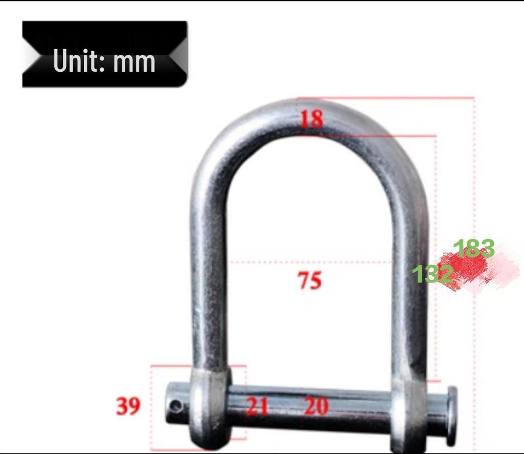 Enhanced U- and D-shaped magnetic lifting shackle with suction cup, high-strength, large opening, and designed for opposite sex applications.