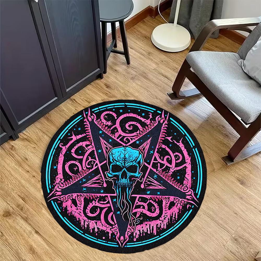 

1pc home carpet design for office decor non-slip rug perfect for bedroom and living room gift idea Diameter 60cm