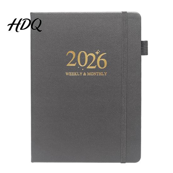 Elastic Strap Notebook 144 Planner 2026 A5 Daily Journal Sheets Hardcover Pen Calendar Multifunctional Work-Life