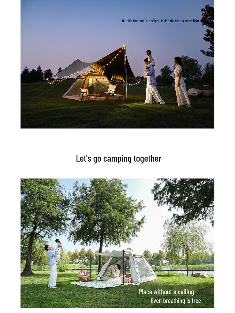 3-4 Person Automatic Rainproof Camping Tent - Indoor/Outdoor Portable Equipment