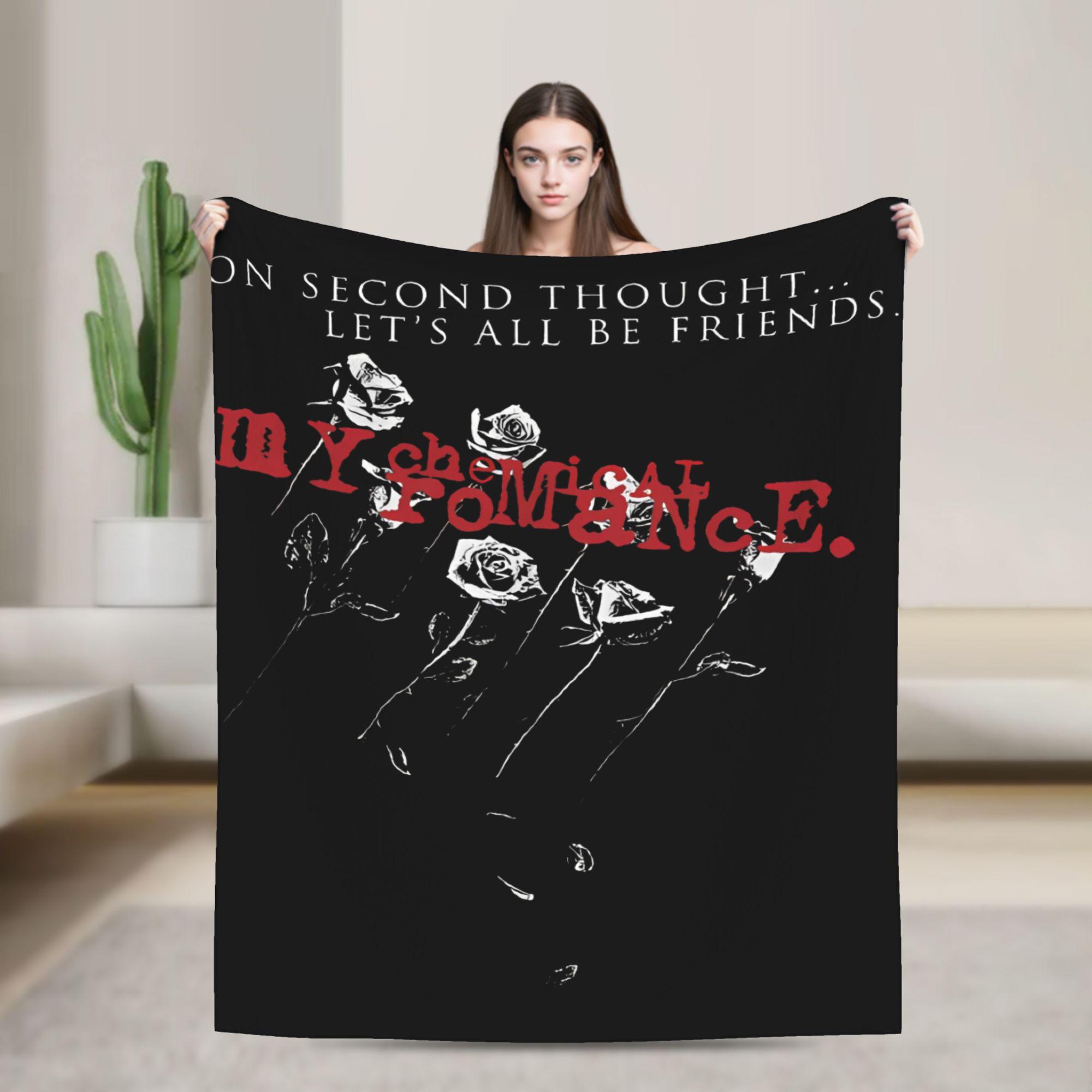 

My Chemical Romance MCR Music Band Warm Blanket Plush Throw Blanket Aesthetic Couch Chair Flannel Bedspread Sofa Bed Cover 75x100cm (30x40inch)
