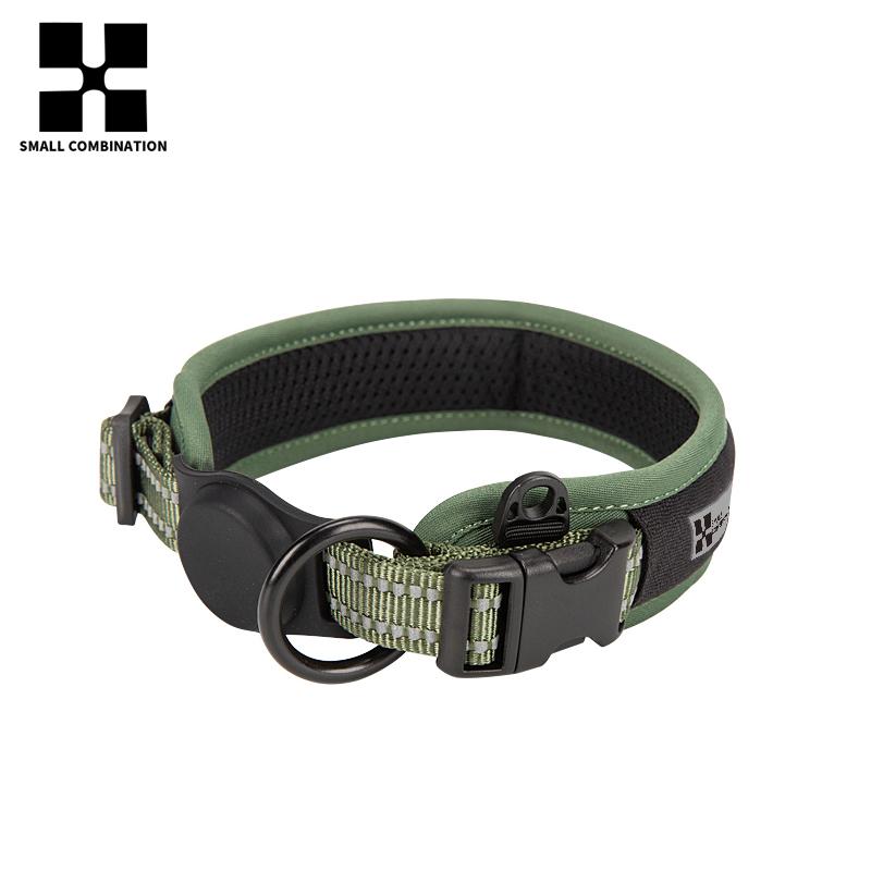 Personalized AirTag Dog Collar Adjustable Nylon Reflective Padded Pet Dog Collar for Small Medium Large Dog Accessories