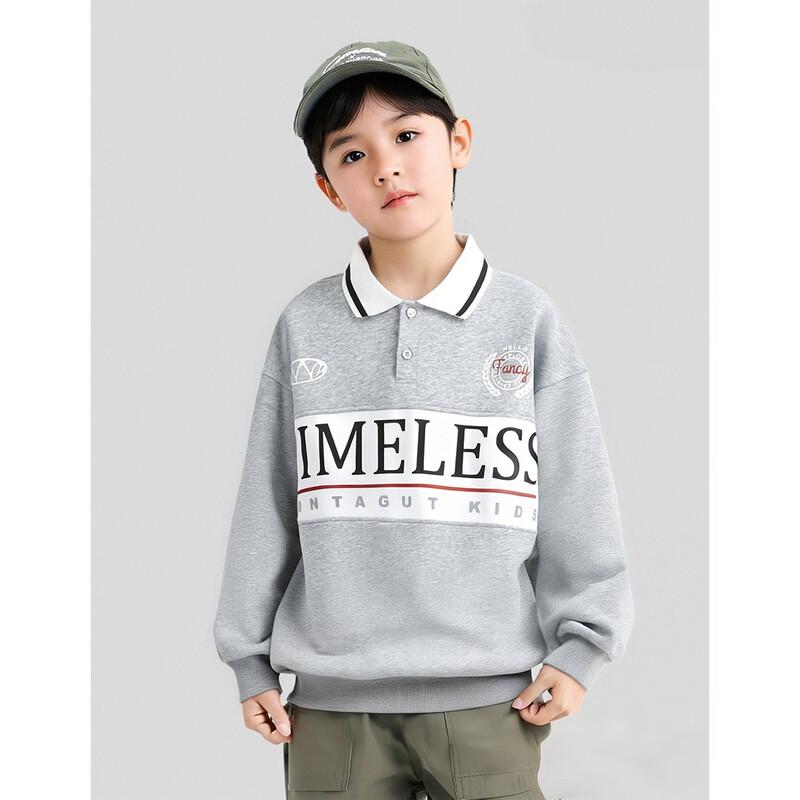 

Montagut Unisex Kids Letter Print Polo Shirt 140