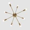 Mid‑Century Modern 8‑Light Brass Sputnik Chandelier – Ceiling Light Fixture