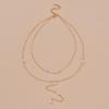 Pearl Temperament Long Necklace Simple Metal Double-layer Adjustable Collarbone Chain