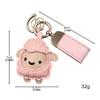 Cartoon Goat Pendant Braided Rope Goat Car Keychain Rich and Lucky Pu Sheep Keychain  Women