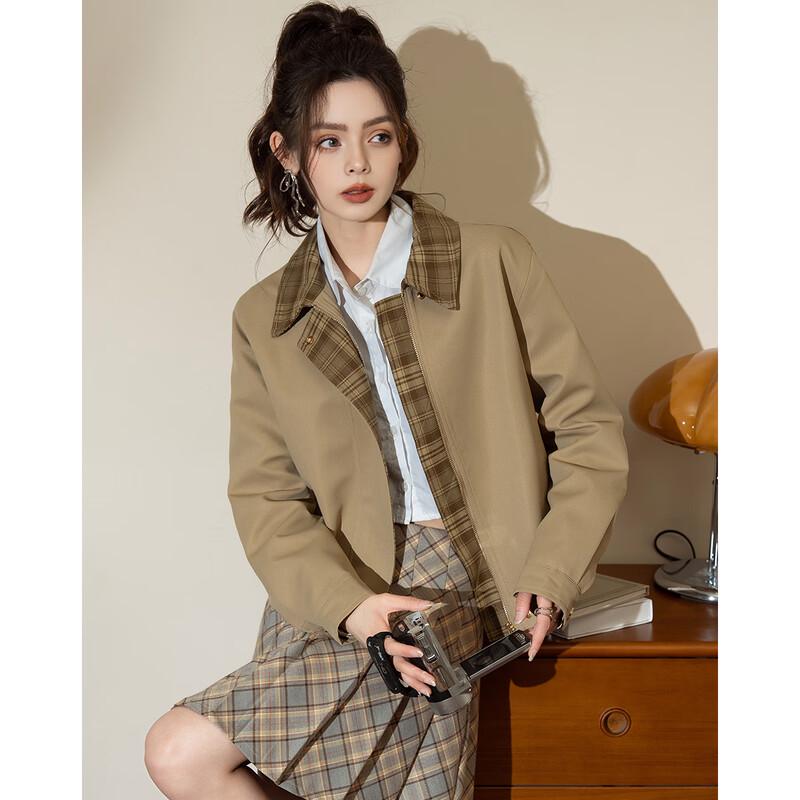 TERRE BLEUE 2025 Spring/Autumn Women's Loose Fit Lapel Cardigan Jacket