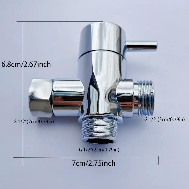 

Three-Way Shower Shunt Valve - Easy Install Diverter Valve Water Separator Shower Tee Adapter Adjustable Replacement Part