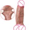 8 Inch Factory Price Realistic Penis Sleeve Extender Reusable Delay Ejaculation Silicone Condom Enlarge Cock Sleeve for Man