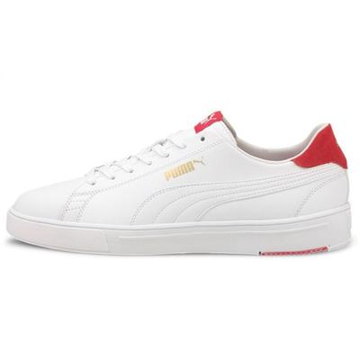 Serve Pro Lite White High Risk Red Unisex Sneakers Team-Gold 374902-03