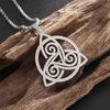 Klasyczny geometryczny trójkąt Węzeł Trójcy Stal nierdzewna Wisiorek Wiedźma Celtycki Węzeł Naszyjnik Amulet Biżuteria Prezent Kobiety Mężczyźni