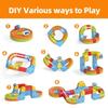 Magic Electronic Train Rail Cube Toys for Kids DIY Assembly Railway Track Car Building Block Set Educational Toy Christmas Gifts
