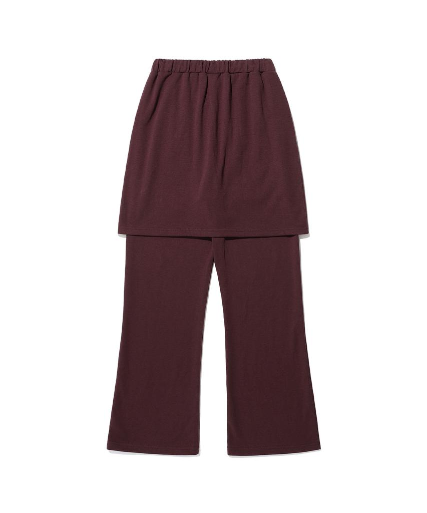 NICEGHOSTCLUB Logo Sweat Layered Pants_Burgundy(Ng2Dfupa91A)